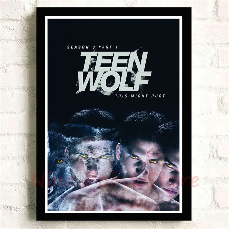 Teen Wolf, белая бумага с покрытием, кино-стикеры Настенные, четкое изображение, украшение для дома, гостиной, спальни, дома, без рамы - Цвет: Цвет: желтый