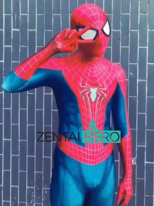 Костюм Человека-паука с 3D-принтом TASM2 Zentai Spider-man, карнавальный костюм из лайкры для всего тела, Spidey, облегающий костюм на Хэллоуин