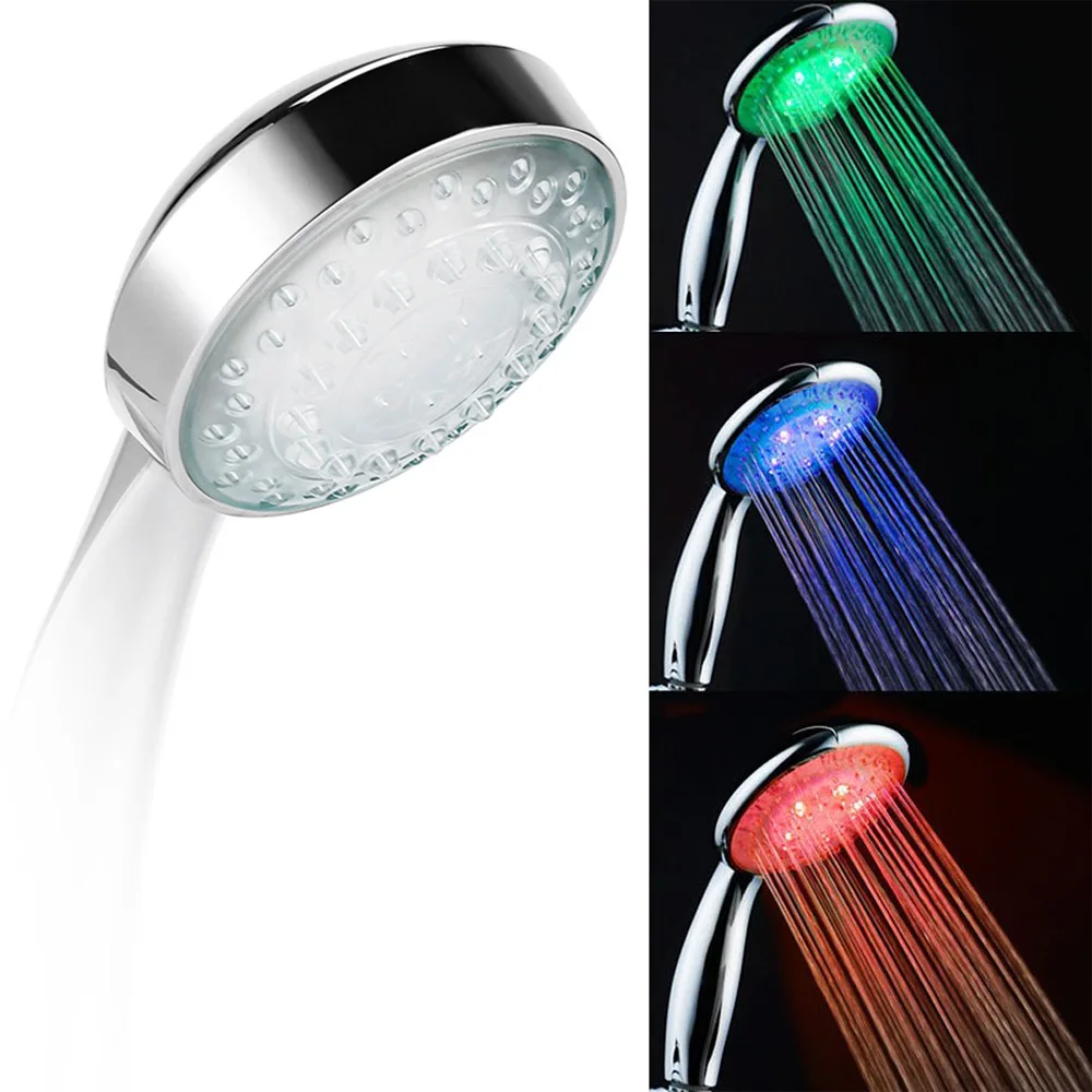 

Three-color temperature control sensor Led Shower head for Baby shower watering bathroom device Chuveiro do banheiro