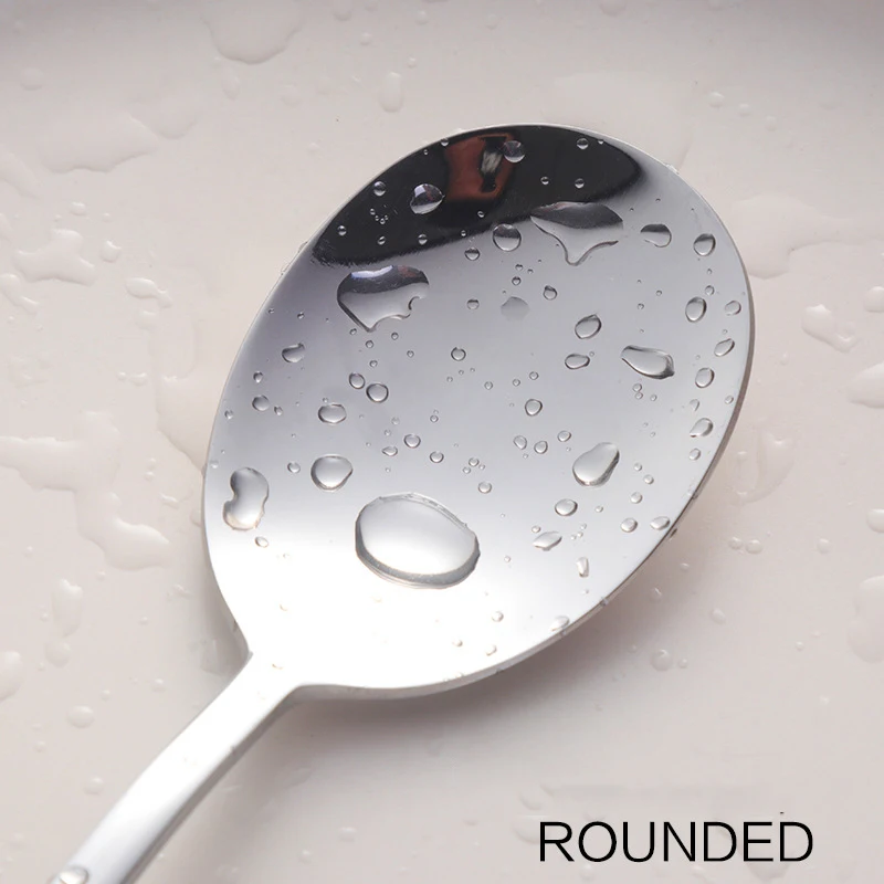 7 цветов ложки из нержавеющей стали с ложка длинной ручкой розовое золото для