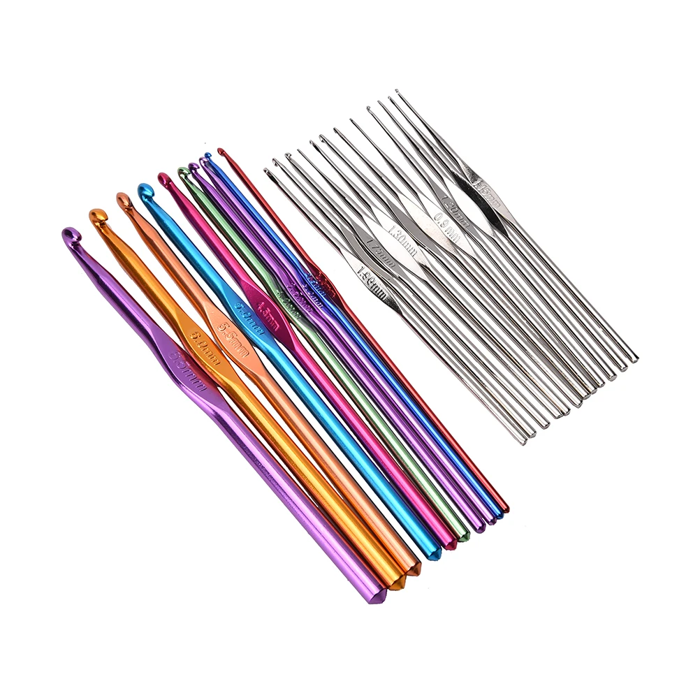 Спицы для вязания крючком многоцветные спицы из нержавеющей стали инструменты с
