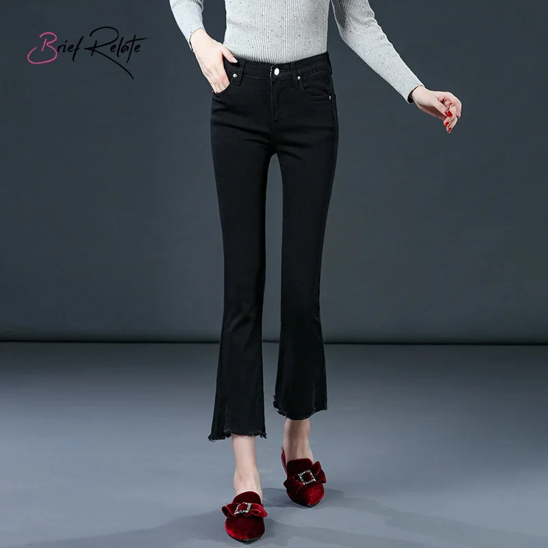 Короткие относят новые свободные BF ветер шикарные широкие брюки потертые