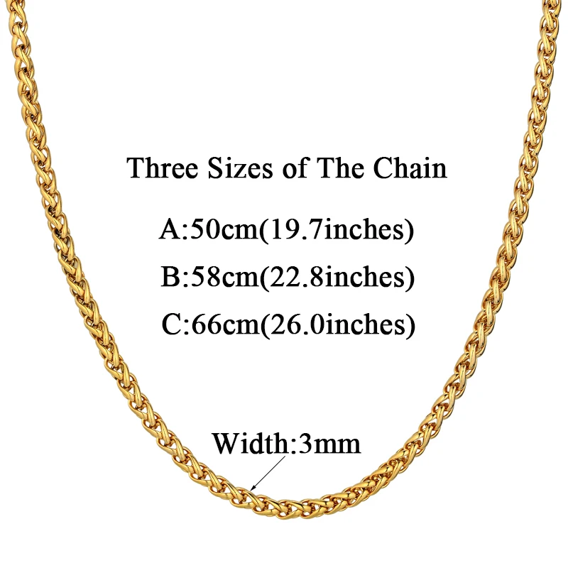 Мужская и Женская Золотая подвеска 20/23/26 дюймов|rope chain necklace|gold necklacechain necklace |