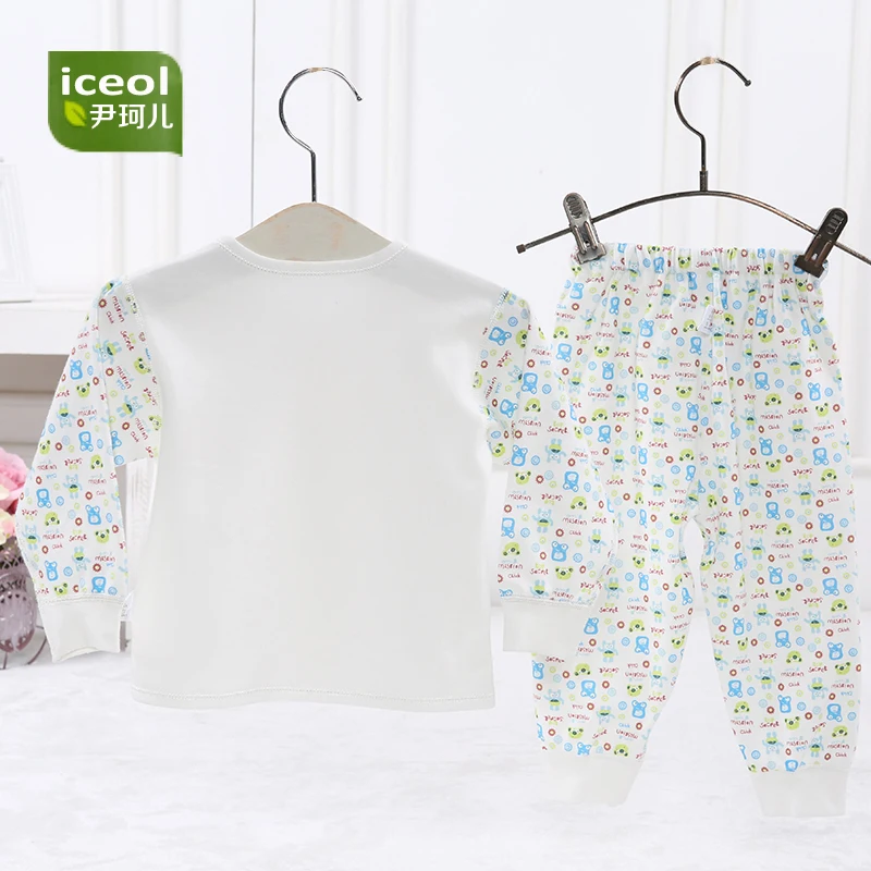 Button Baby Sets 2018 New Summer 100% Cotton Full Sleeve Infant Thin Boy Girls Clothes Cute Cartoon Fashion Kids Clothing | Детская
