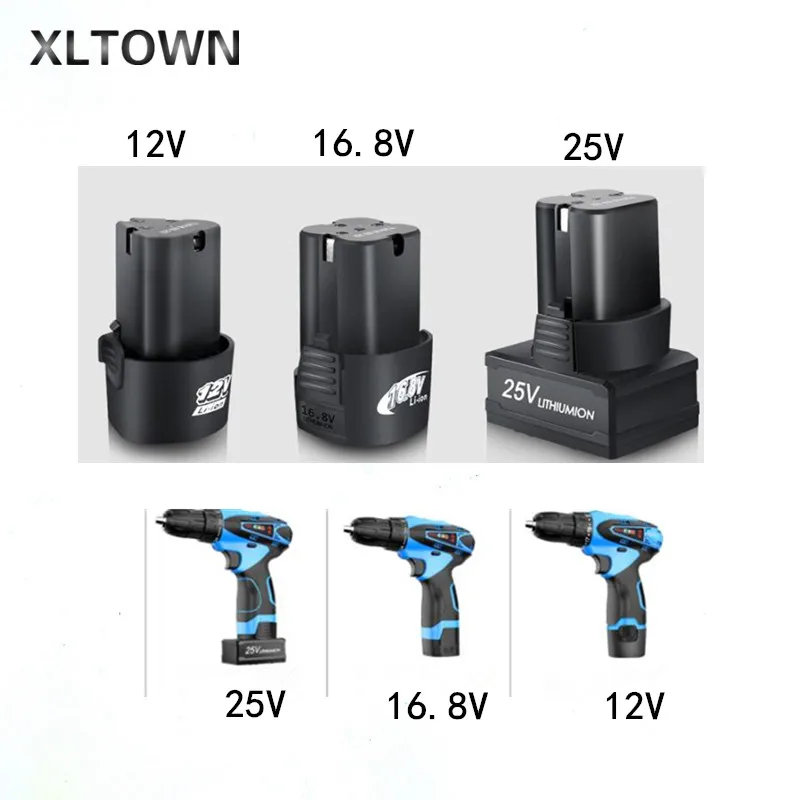 XLTOWN 12/16. 8/алюминиевая крышка, 25В литиевая батарея электрическая отвертка аккумуляторная батарея электродрель посвященный аккумулятор большой емкости