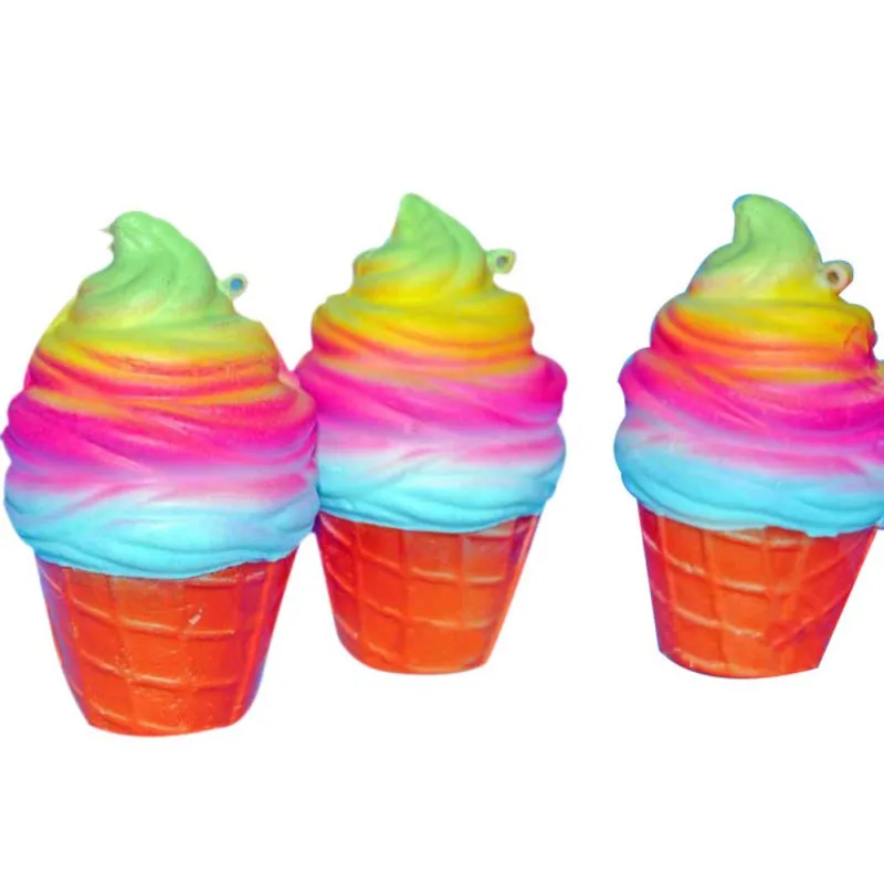 10 см гигантский мягкий конус для мороженого Ranbow Джамбо искусственная кожа