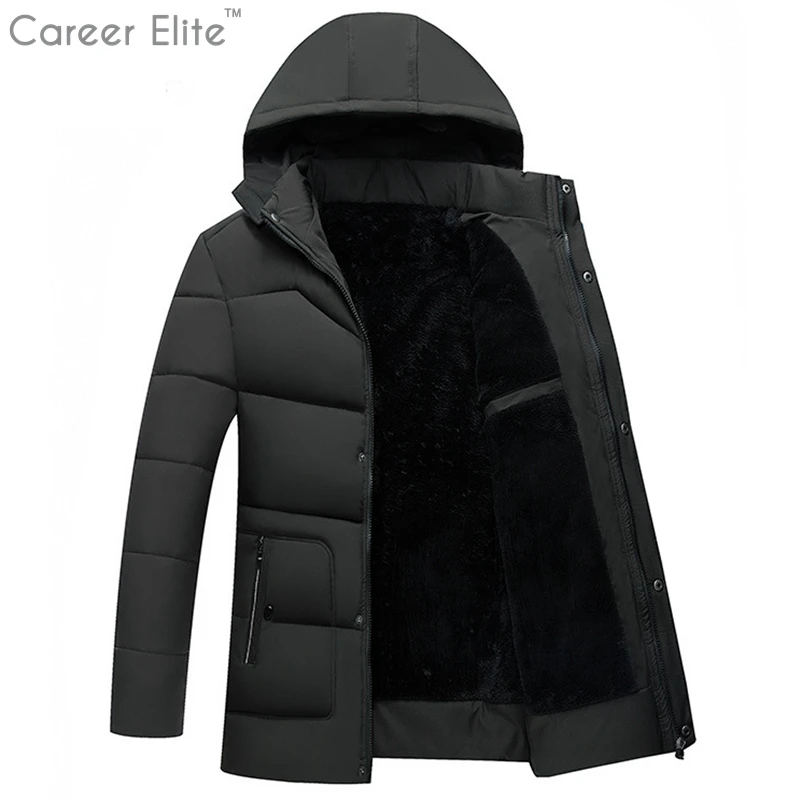 Куртка мужская зимняя на молнии приталенная плотная теплая водонепроницаемая