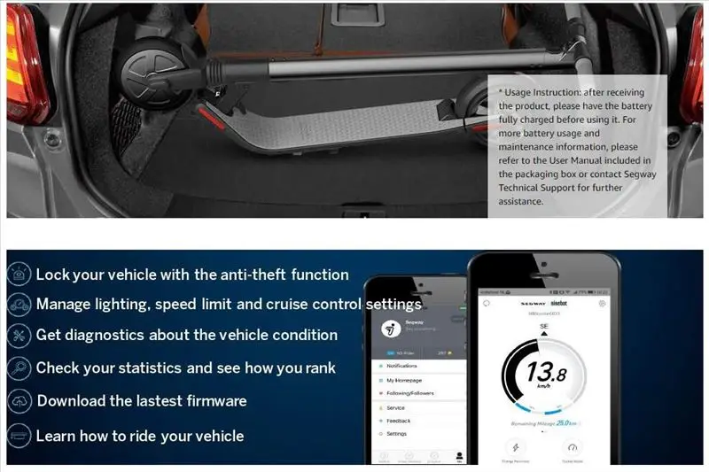 Ninebot Segway KickScooter ES4/ES2 умный электрический самокат складной легкий скейтборд Ховерборд доска