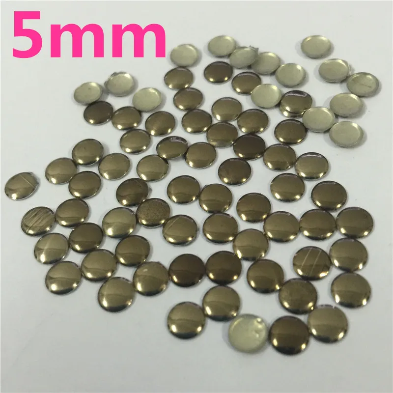 100 шт. 5*5 мм Круглые античные латунные Стразы исправленное железо на клеевых