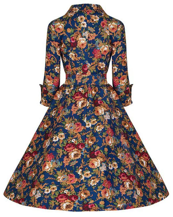 S-XXL Одри Хепберн Vestito далле Donne Ретро Винтаж 1950 s 60 рокабилли floreale качели vestiti fiocco-