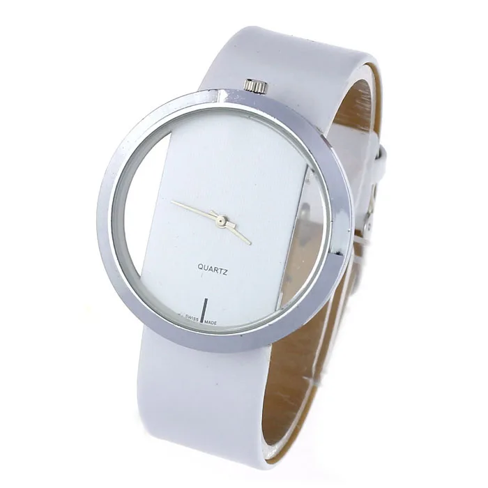 Кварцевые женские часы с прозрачным циферблатом Аналоговые кварцевые наручные