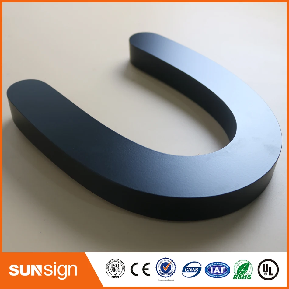 Нержавеющая сталь без освещения рекламы 3D буквы|3d stainless steel letters|advertising letterslight letters