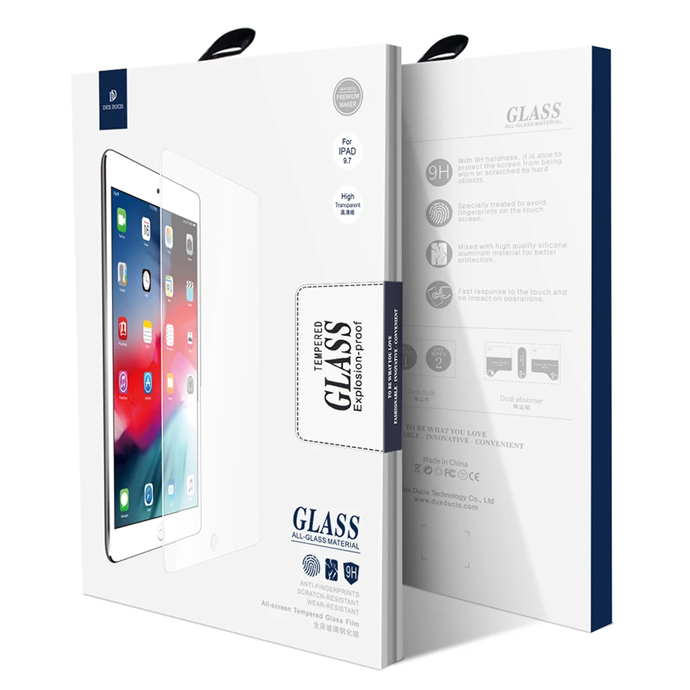 DUX DUCIS закаленное стекло для iPad 9 7 2018 9H твердость прозрачная защитная пленка