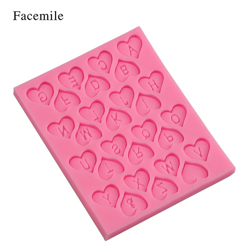 1 шт. DIY сердце алфавит фотография|letter silicone molds|silicone moldgumpaste molds |