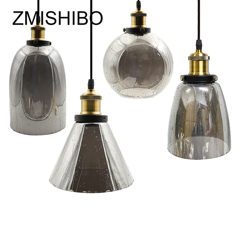 ZMISHIBO Nordic E27 110 В 220 в Подвесная лампа креативный серый эффект дождя стеклянные