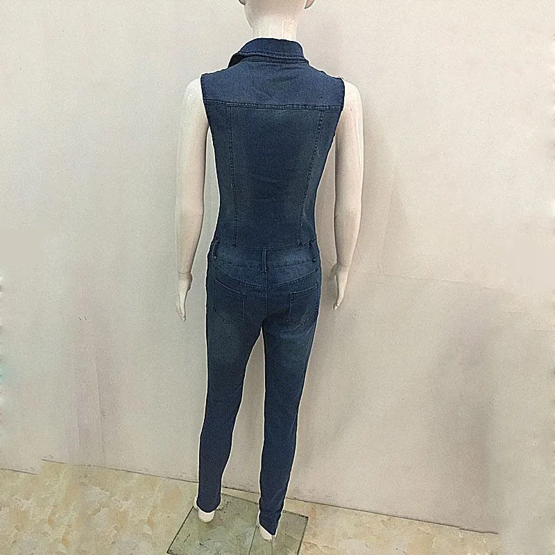 SaHezeng женские рваные джинсовые комбинезоны повседневные пикантные Стрейчевые