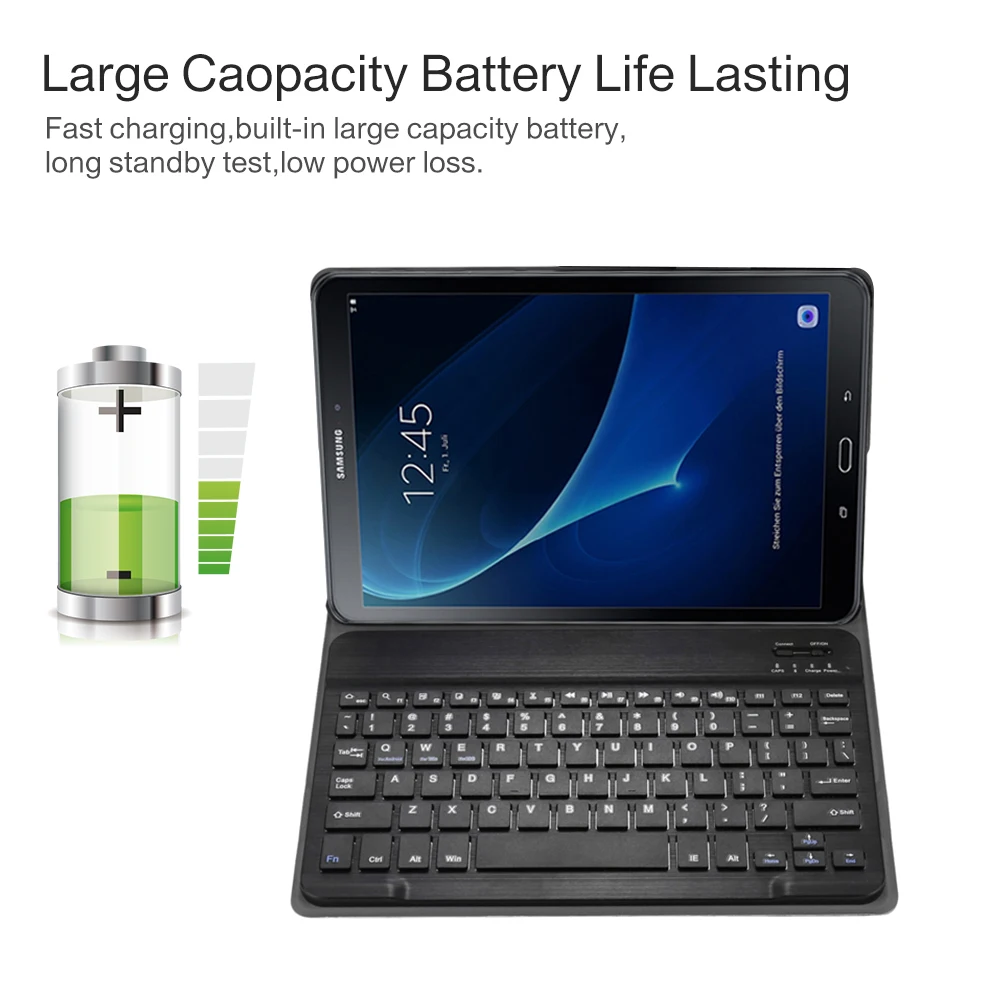 Ходунки Bluetooth клавиатура чехол для samsung Galaxy Tab A 10,1 T580 T585 планшет съемный чехол для SM-T580 SM-T585