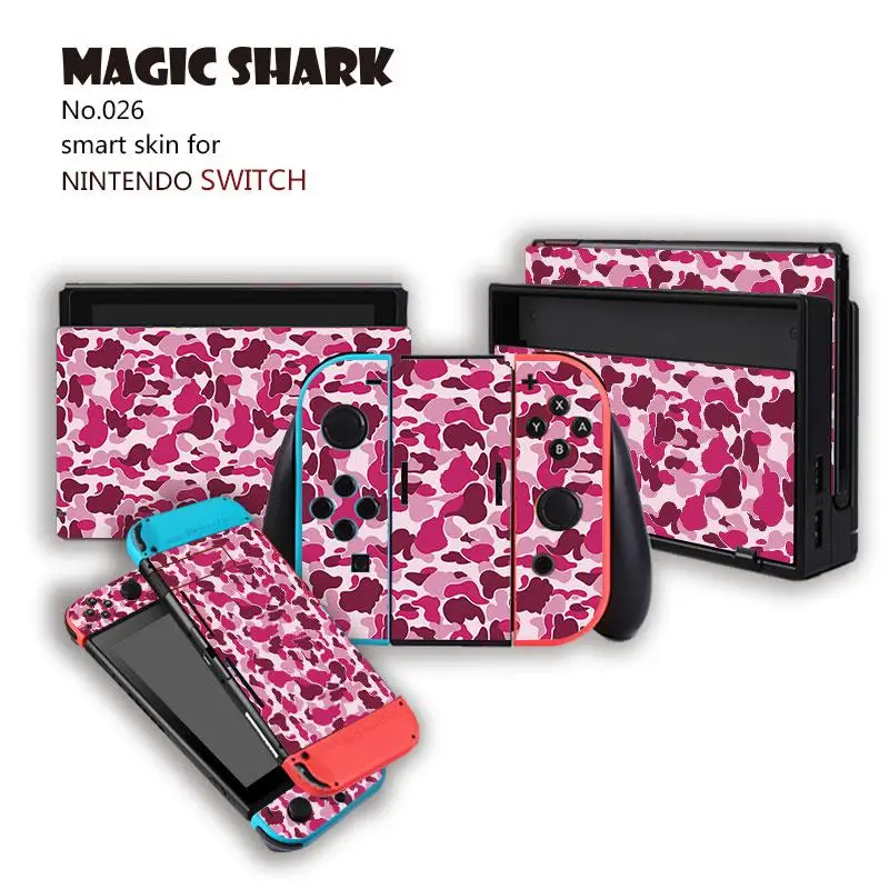 Magic Shark военный камуфляж ПВХ водонепроницаемый чехол наклейка для кожи Nintendo Switch NS