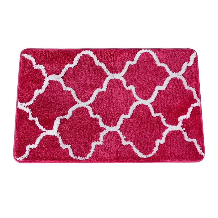 Rose Red-Quatrefoil Topfinel современный коврик для ванной полосатый четырехлистный ковер коврик для двери гостиной коврик нескользящий мягкий коврик для кухни - Цвет: Rose Red-Quatrefoil