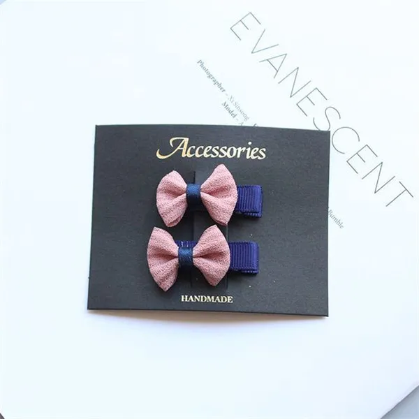 hair clip set 4 10 компл./лот Модный милый детский зажим для волос в мелкую клетку с бантом Классическая блестящая однотонная резинка для волос с бантом Шпилька для девочек аксессуары для волос - Цвет: hair clip set 4
