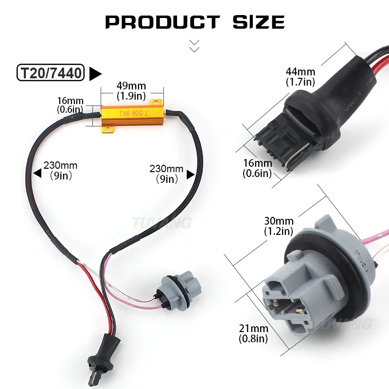 2x1156 BA15S 1157 BAY15D 7440 7443 3156 3157 автомобильный LED Поворотный одиночный нагрузочный