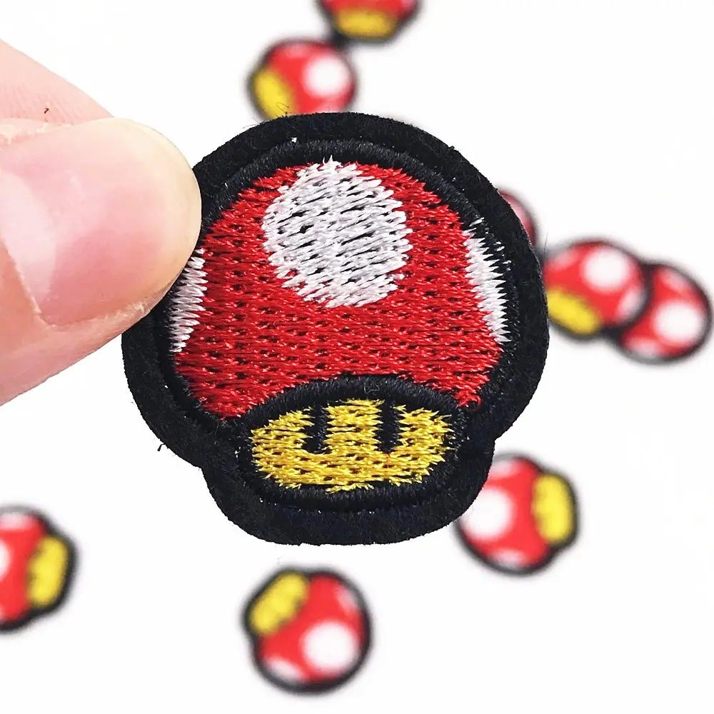 1 шт. вышитые нашивки с утюгом в виде грибов для сумок аппликация ремонта своими