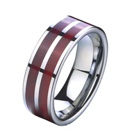 mens ring alliance wooden tungsten carbide rings for men 8mm party anniversary man gift couple wedding band finger ring male