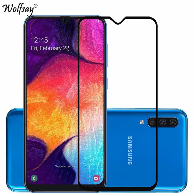 Protector de pantalla de vidrio templado para Samsung Galaxy A30, Protector de vidrio templado para Samsung Galaxy A30, pel&iacute;cula para Samsung A30, 2 uds.-1