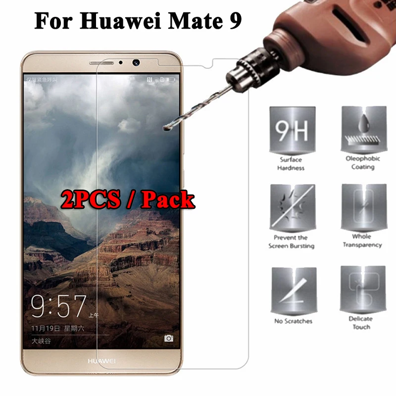 

2PCS Glass Huawei Mate 9 Glass Screen Protector Tempered Glass For Huawei Mate 9 Glass Film Phone Film Huawei Mate9 Anti Scratch