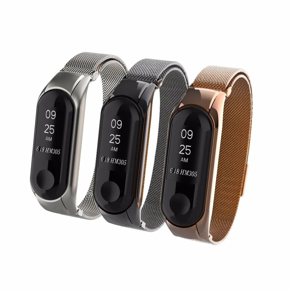 50 шт./упак. для Xiaomi mi Band 3 ремешок mi band 3 металлический браслет Нержавеющая сталь без винтов наручный ремешок Замена аксессуары