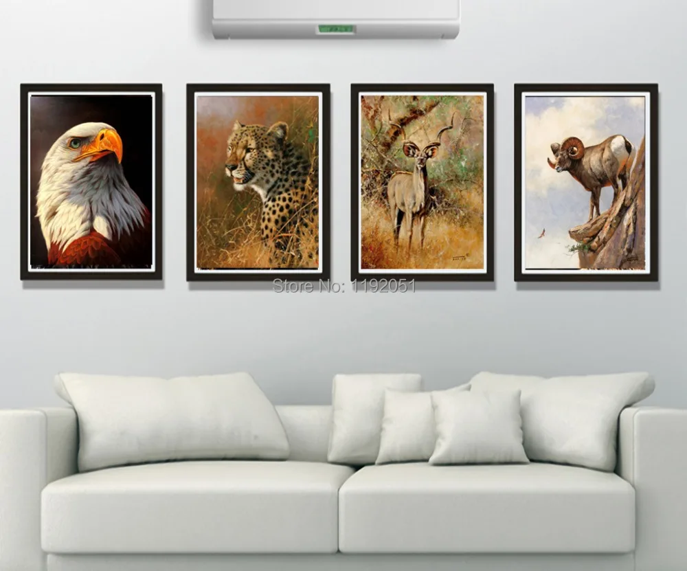

Animals eagles canvas painting eagles portrait modern decoration art frameless mural prints free shipping