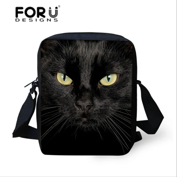 FORUDESIGNS, Женская Мини сумка через плечо, Ретро стиль, 3D, волк, кошка, женская сумка стрейч на плечо для дам, сумка-мессенджер, Mochila Infantil - Цвет: 4137E