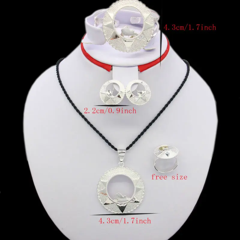 Комплект украшений Adixyn с картой посеребренный