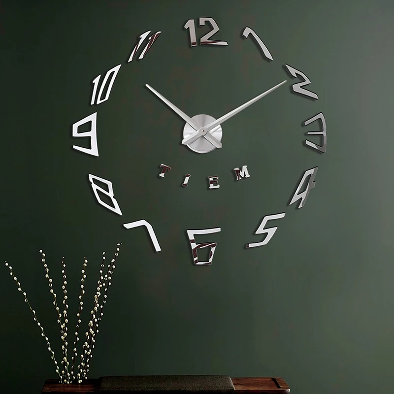 Новинка, светящиеся часы, настенные часы Horloge 3d, сделай сам, акриловые зеркальные наклейки, украшение дома, для гостиной, кварцевые иглы, люминесцентные