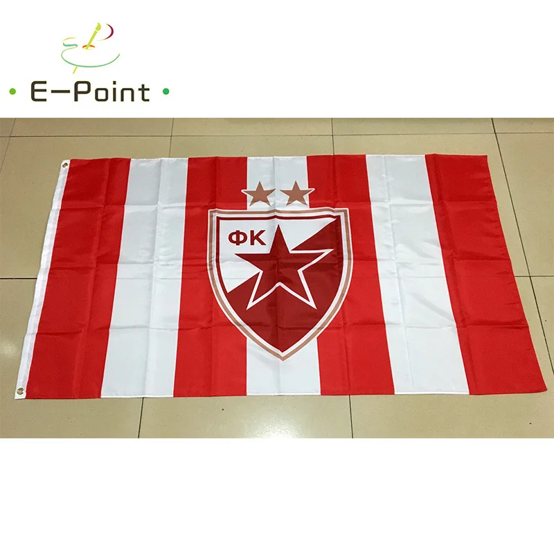 A Serbia FK Crvena zvezda(FC Red Star Belgrade) 3 фута* 5 футов(90*150 см) размер рождественские украшения для домашнего флага баннер подарки - Цвет: A