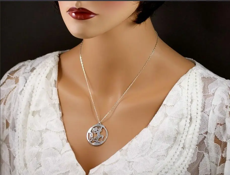 10pcs2016 Новый дизайн 12 Созвездие Близнецы ожерелье кулон для женщин посеребренные |