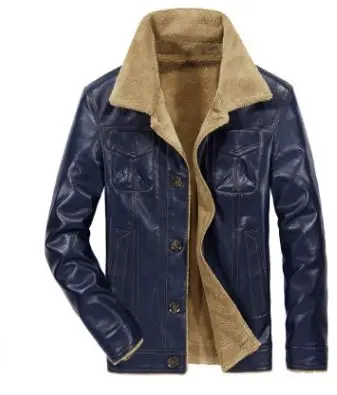 2018 осенние и зимние Последняя мода мужские классические толстые кожаная куртка