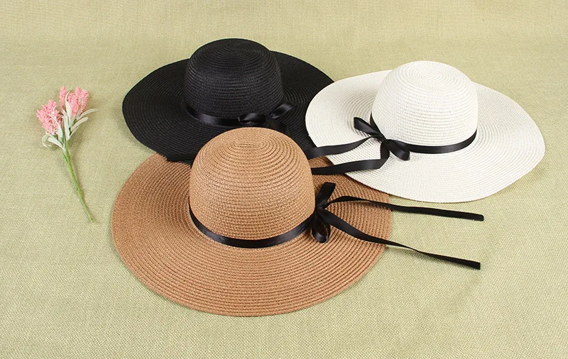 Шляпа женская летняя Солнцезащитная с широкими полями 2019|Женские пляжные шляпы| |