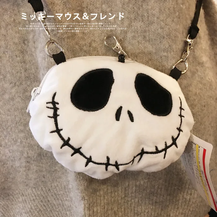 Jack Skellington Милый 3D мультфильм Ститч чип и Дейл Дональд Дак Мэри Чеширский кот плюшевая сумка через плечо маленькие сумки через плечо детское Портмоне Кошельки - Цвет: Jack Skellington