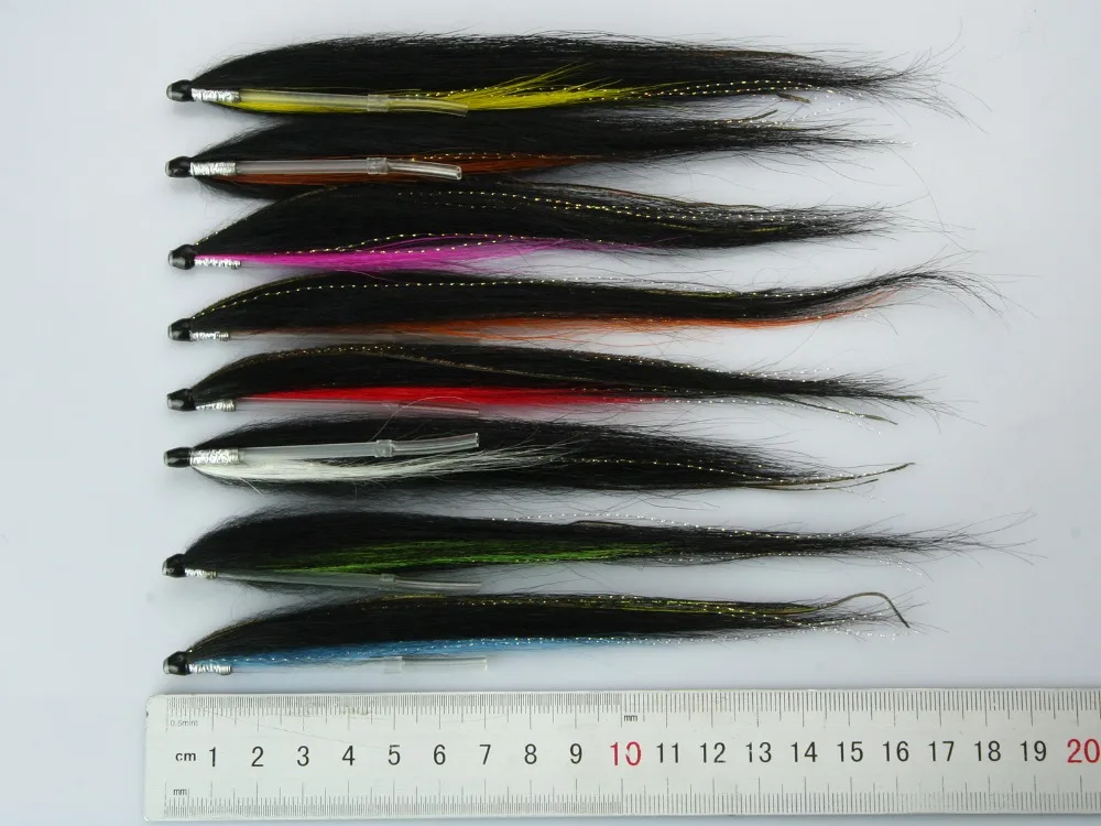 Трубка Fly Skinny Sunray Shadow лососевые мухи(8-pack) общая длина 16 см, завязанные на 50 мм пластиковые трубки