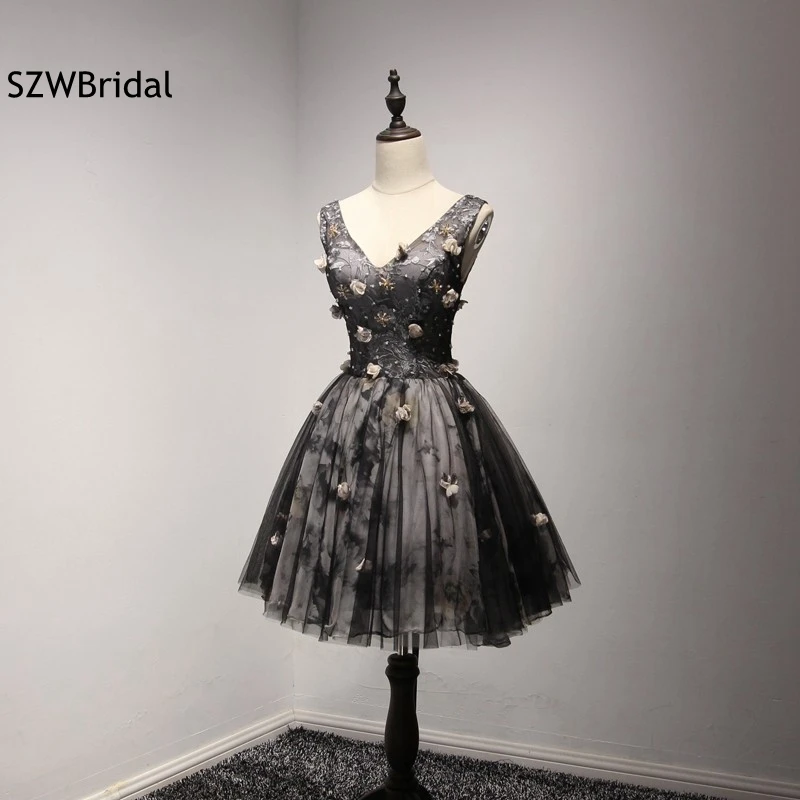 

Новое поступление V образным вырезом черные короткие коктейльные платья 2021 Vestido de festa curto сексуальное платье халат Коктейльное Платье Vestidos de ...