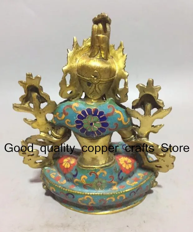 

Collect brass cloisonne bodhisattva Buddha statue
