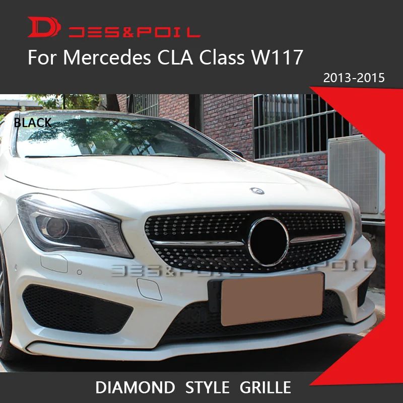 Алмазная решетка для Mercedes Benz CLA Class W117 автомобильный передний бампер гоночный