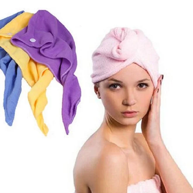 

Magic Quick-Dry Hair Towel Hair-drying Ponytail Holder Cap Towel Lady Microfiber Hair Towel (Random Color ) ss1720