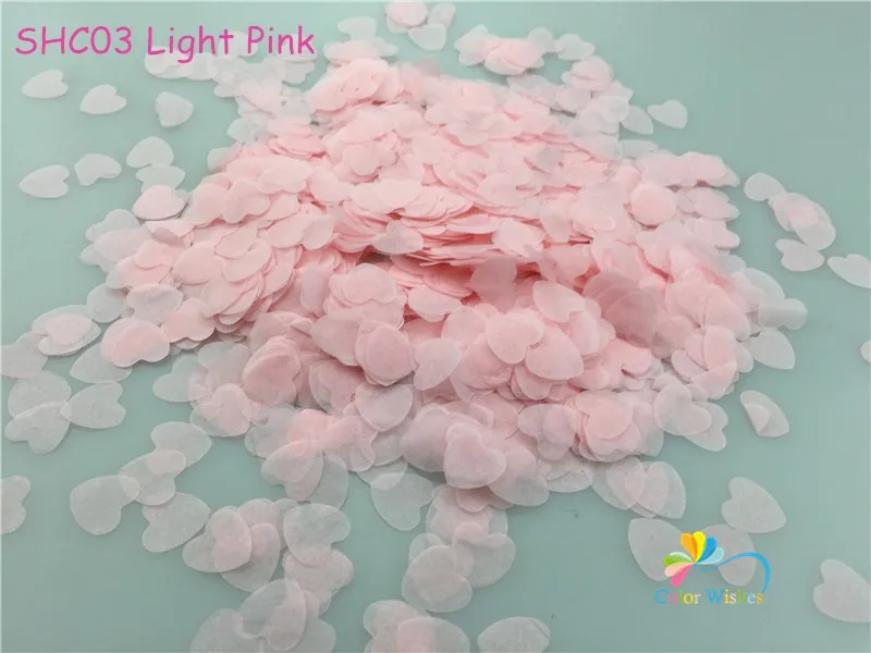 SHC03 Light Pink 1,5 см 10 г(1000 шт) розовое золото смешанный в форме сердца бумажный воздушный шар "Конфетти" Стол Конфетти Свадебные принадлежности - Цвет: SHC03 Light Pink