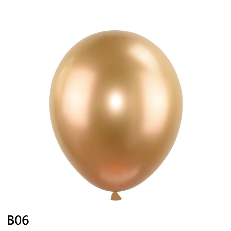 B06 10 шт./лот, блестящие металлические латексные конфетти, шары, металлические цвета, надувные гелиевые шары, для свадьбы, дня рождения, вечеринки, декор для детей - Цвет: B06
