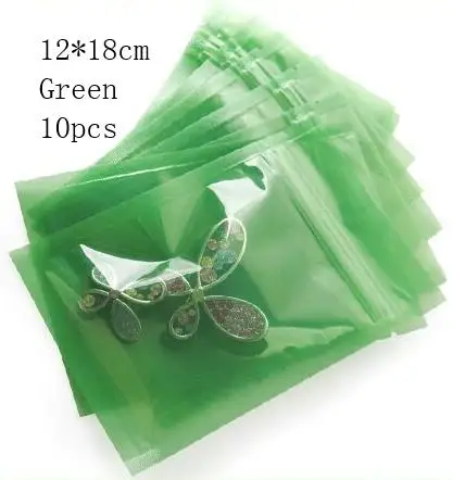 l cleargreen ziplock 10 шт. DIY ремесло инструмент лазер пузырь мешок ручной работы голографический декор смола ювелирные изделия прозрачный карамельный цвет Упаковка Сумки Kawaii Arts - Цвет: l cleargreen ziplock
