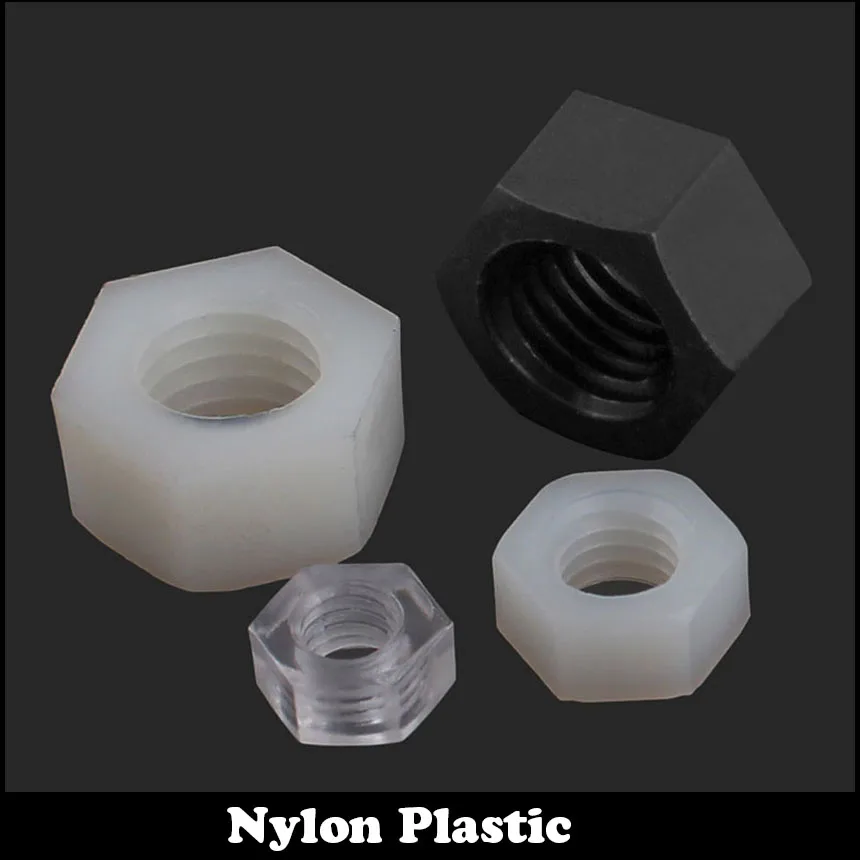 

M2 M2.5 M3 M4 DIN934 Black Acrylic Metric Thread Antistatic Insulation Hex Nuts Hexagon Hexagonal Nylon Plastic Nut