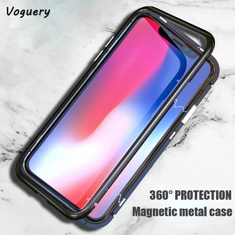 Металлический Чехол Voguery с полным корпусом на 360 градусов для iPhone 6 s Магнитный