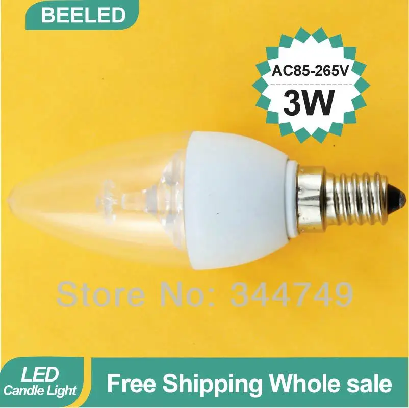 10 шт./лот светодиодные свечи E14 3W 9 SMD 2835 Epistar 220 V 240 400lm теплый белый/холодный белый